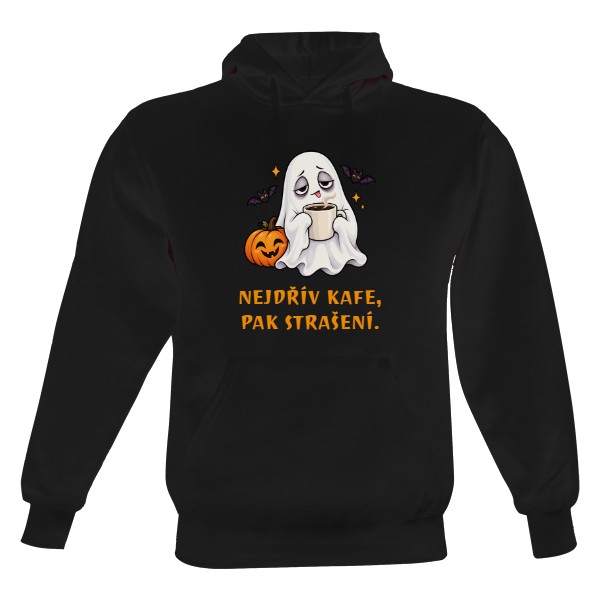 Men's hoodie Halloween – Coffee First, Haunting Later