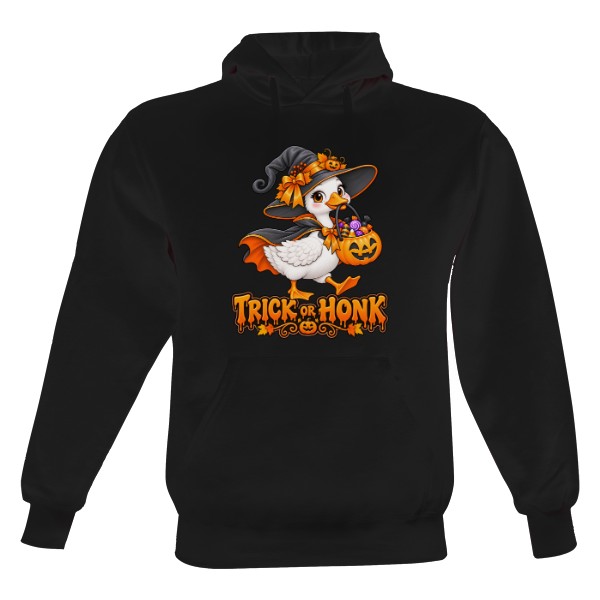 Pánska mikina s kapucňou s potlačou Halloween Trick or Honk