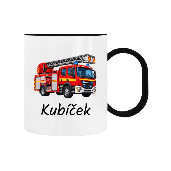 Detský hrnček plastový s potlačou Hasiči s menom do škôlky