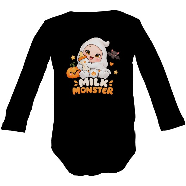 Dětské body Long  s potiskem Milk Monster