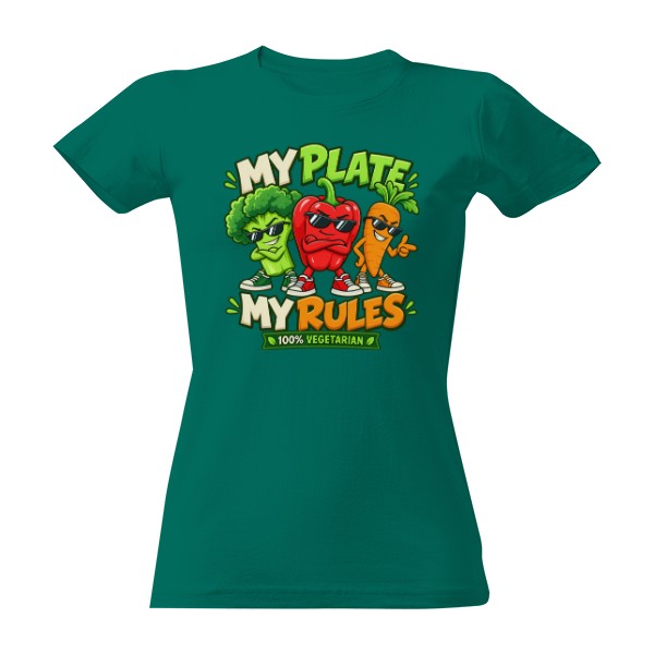 Tričko s potiskem My Plate My Rules