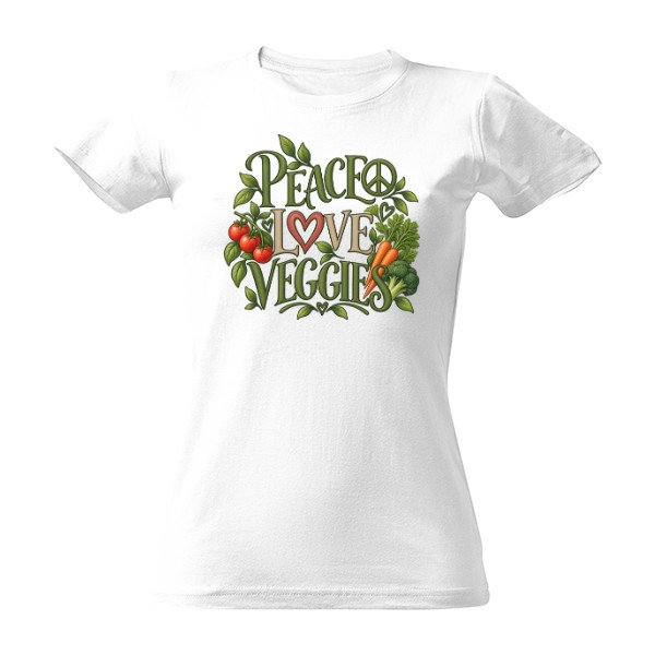 T-shirt Peace Love Veggies