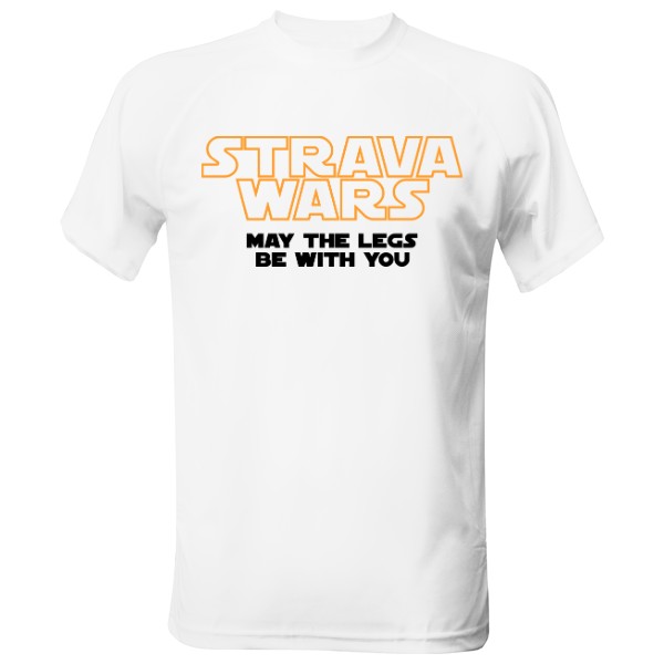 Pánske funčné tričko s potlačou Strava wars - may the legs be with you