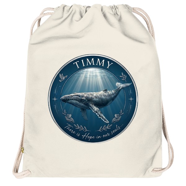 Organic gymsack  Timmy the Whale – Hope