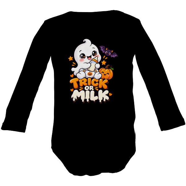Dětské body Long  s potiskem Trick or Milk