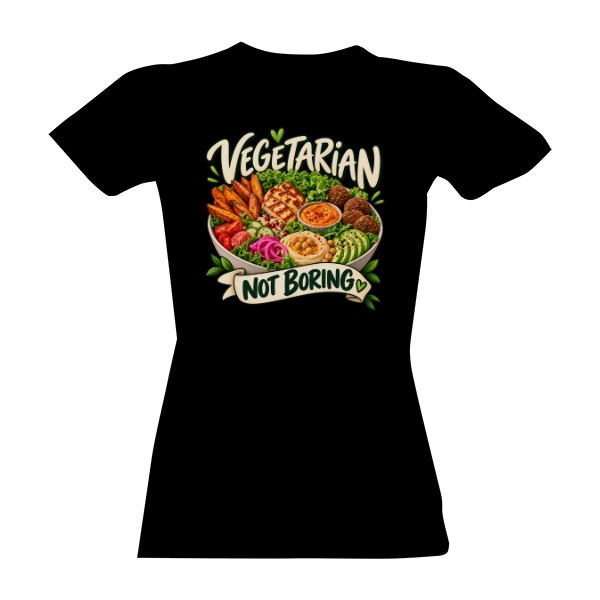 Tričko s potiskem Vegetarian Not Boring
