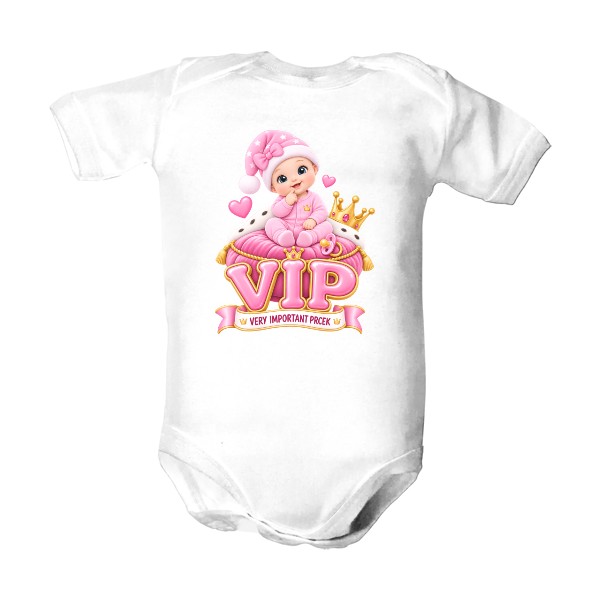 Dětské body  s potiskem VIP Very Important Prcek holčička
